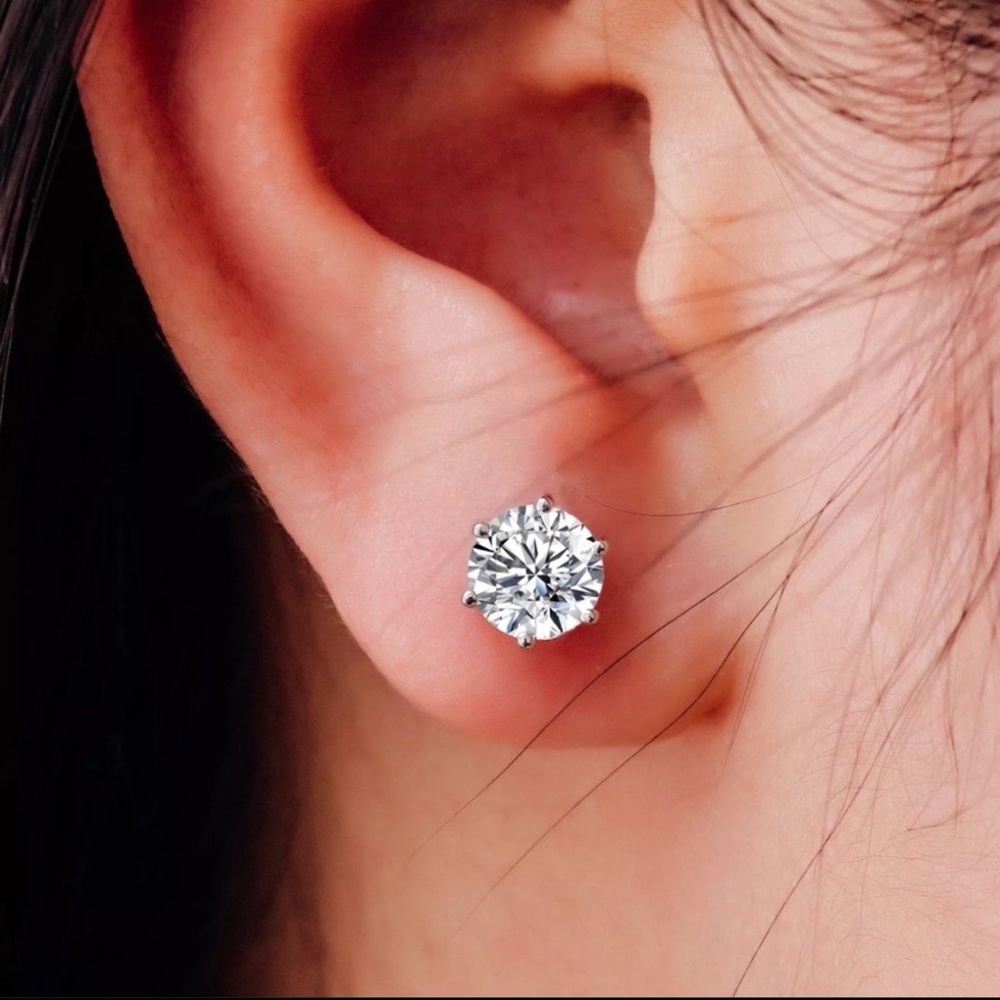 6ct Certified Classic Solid 925 Sterling Silver M… - image 2